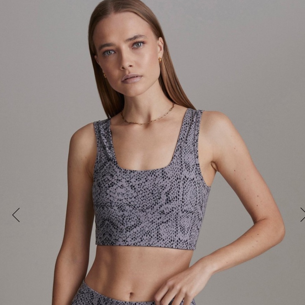 Varley snakeskin delta bra